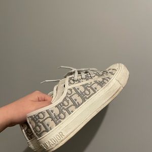 Dior gray canvas shoes